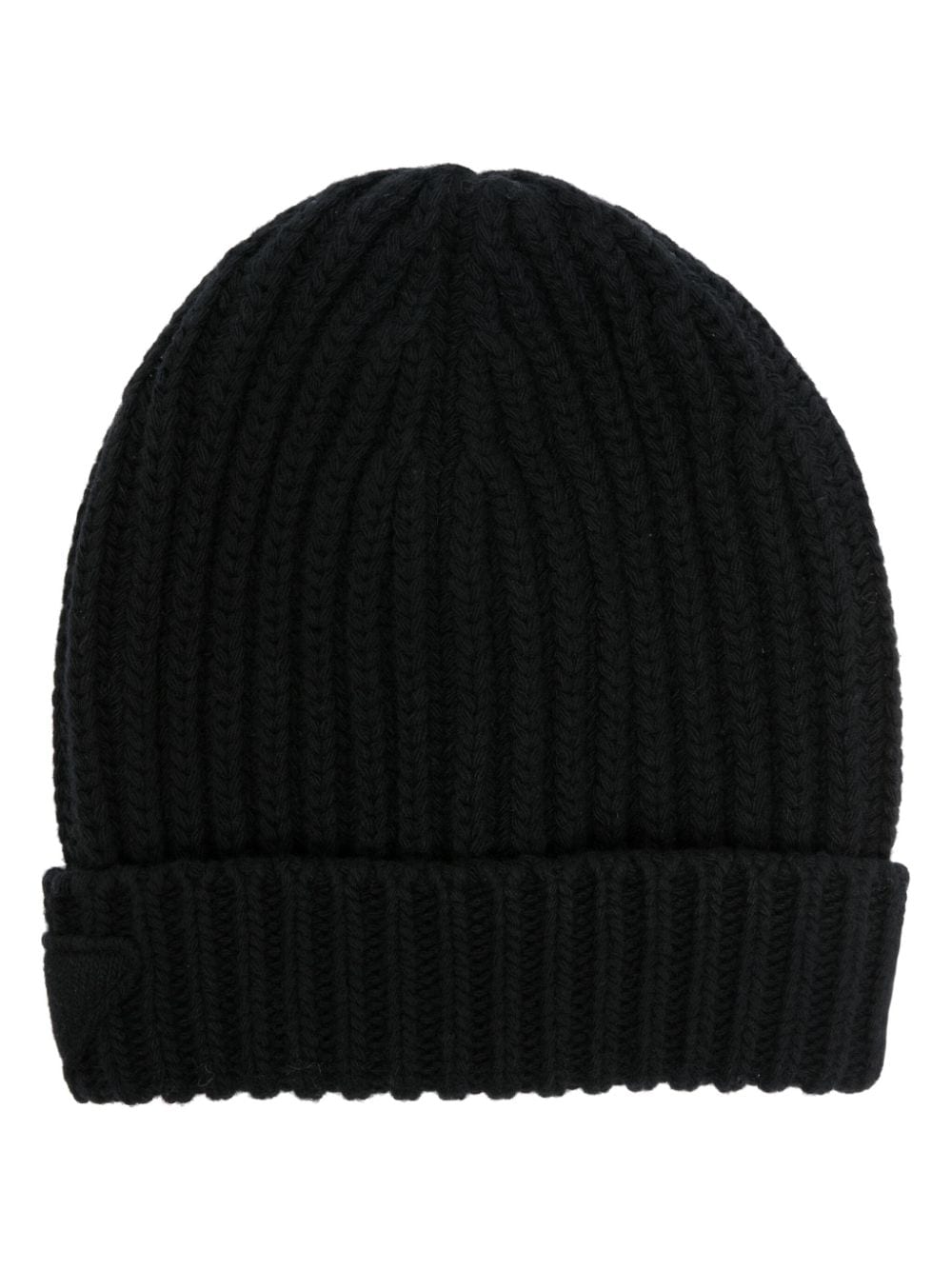 Prada Gerippte Beanie mit Logo-Patch - Schwarz von Prada