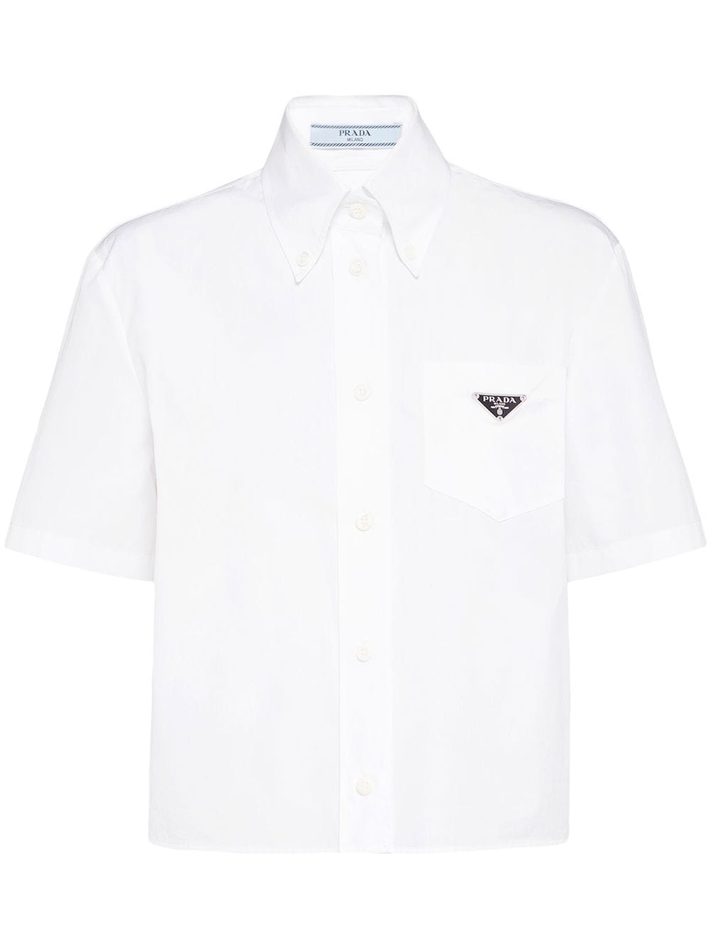 Prada Cropped-T-Shirt mit Logo - Weiß von Prada