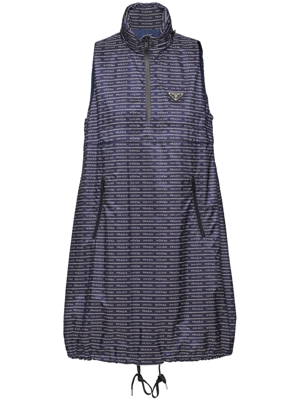 Prada Kleid mit Logo-Print - Blau von Prada