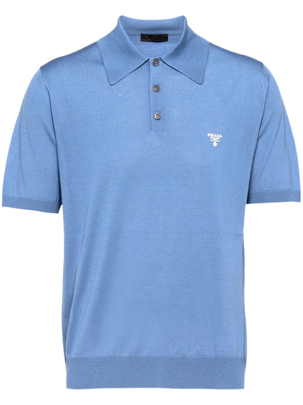 Prada Poloshirt mit Logo-Print - Blau von Prada