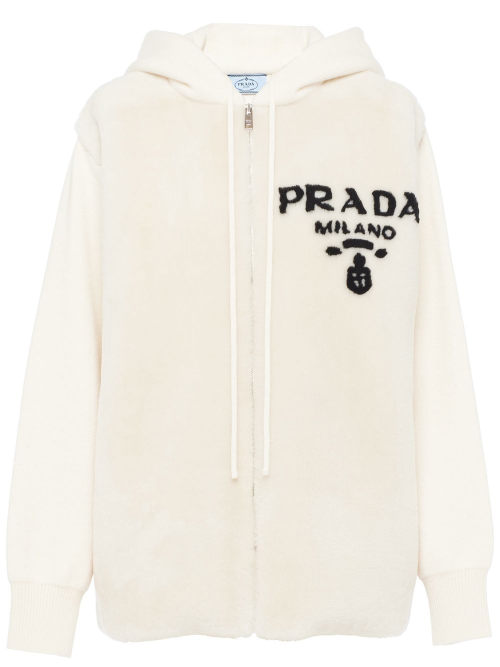 Prada Oversized-Kapuzenjacke aus Kaschmir - Weiß von Prada