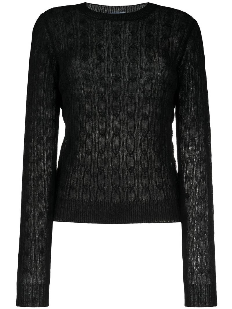 Prada Pullover mit Sheer-Effekt - Schwarz von Prada