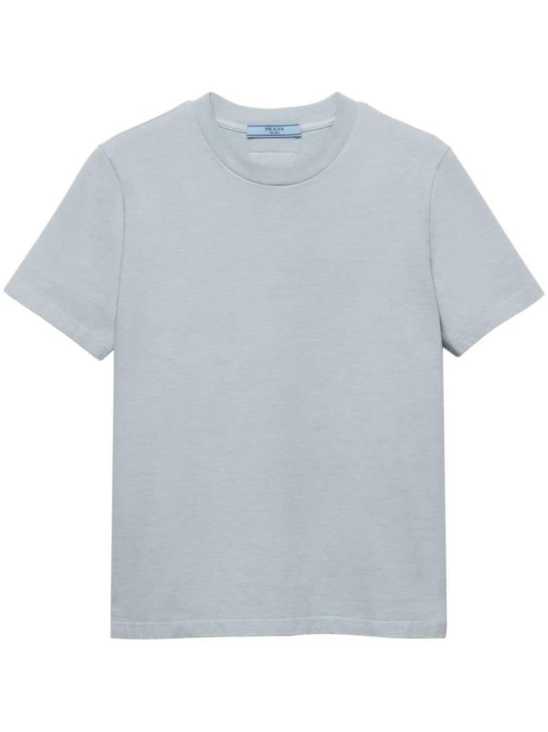 Prada T-Shirt mit Triangel-Logo - Blau von Prada