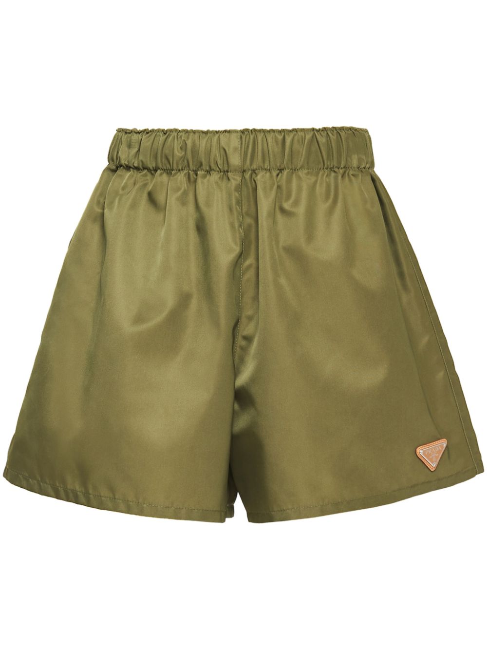 Prada Stretchbund-Shorts mit Triangel-Logo - Grün von Prada