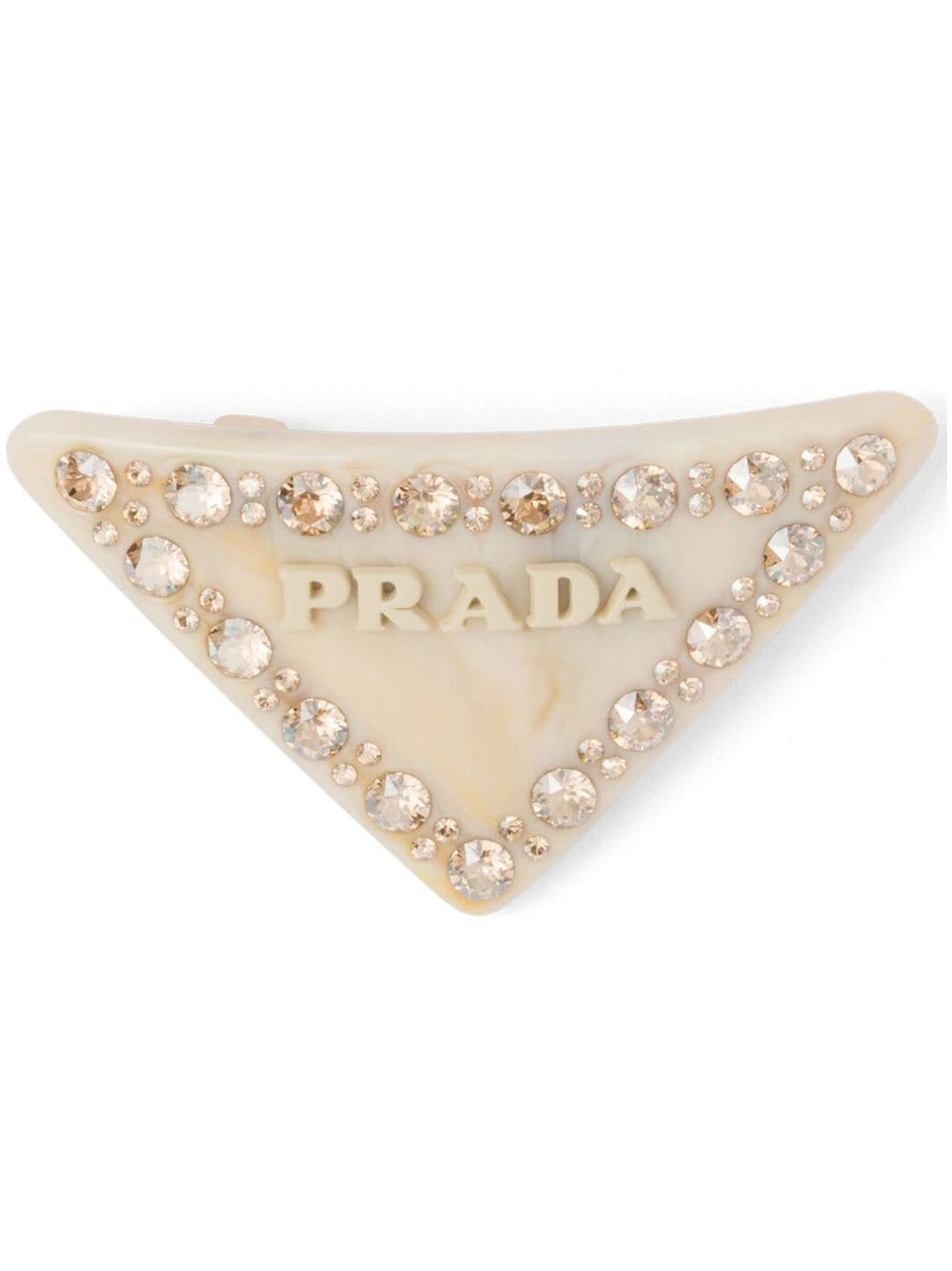 Prada Haarspange mit Logo - Nude von Prada