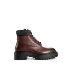 Stylische Prada Braune Leder Stiefeletten von Prada