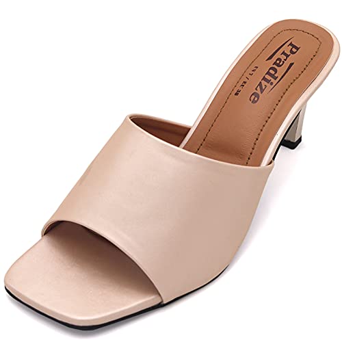 Pradize Beige Pantoletten Mules Mit Absatz (39) von Pradize