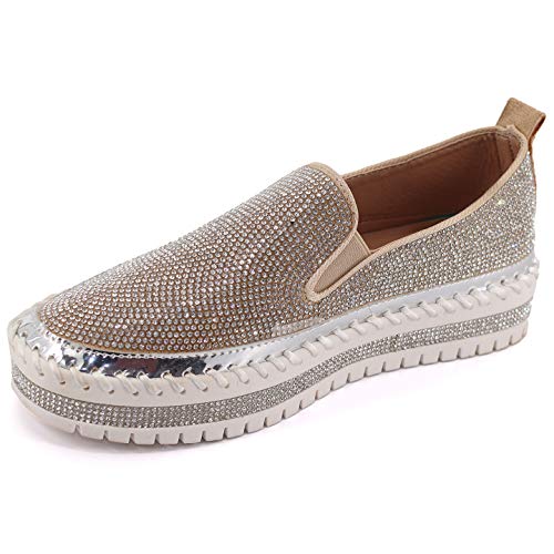 Pradize Espandrillos Mit Glänzenden Silbernen Pailletten (40) von Pradize