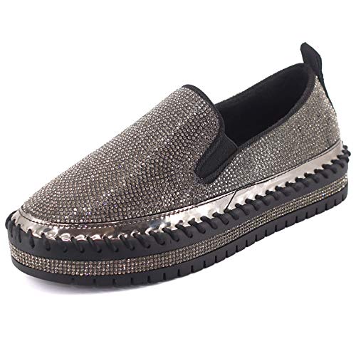 Pradize Espandrillos Mit Schwarz Glänzenden Pailletten (39) von Pradize