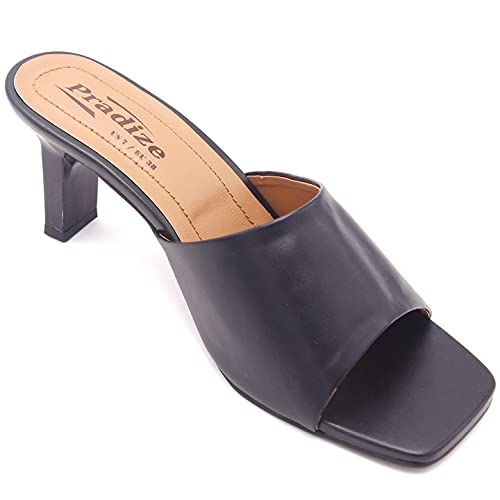 Pradize Schwarze Mules mit Absatz (39) von Pradize