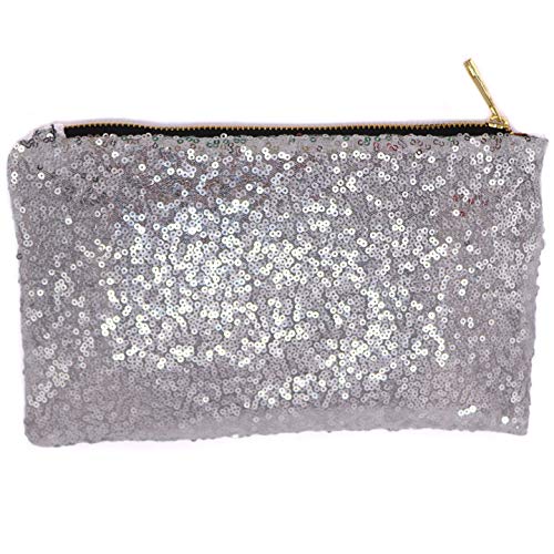 Pradize Silberne Glitter Tasche - 28x18 Cm - 10 Zoll von Pradize