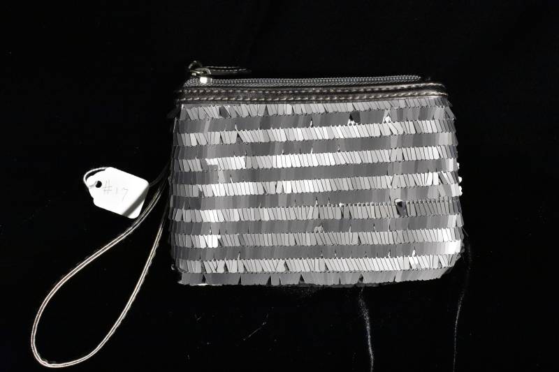 Bezaubernde Charlie Silbrig Grau Pailletten-Armband/Kupplung Bezaubernde Charlie Silbrig Grau Pailletten-Armband/Kupplung von PradlaVintageFinds