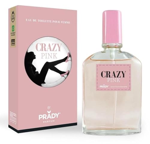 Prady Crazy Pink Eau de Toilette, 90 ml, verspielter und jugendlicher Damenduft mit süßen und blumigen Noten, moderner, spritziger und langanhaltender Duft, ideal für den täglichen Gebrauch und von Prady