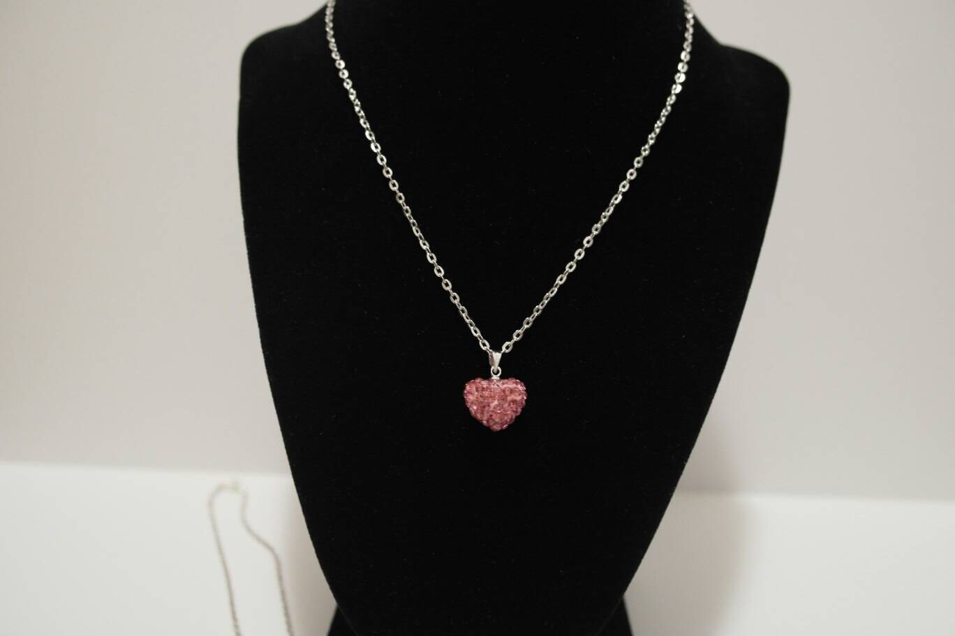 Herz Kristall Halskette - Rot Oder Rosa Herz Kristall Halskette - Rot Oder Rosa von PrairieDesignsbyMD