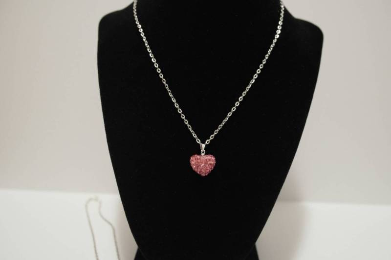 Herz Kristall Halskette - Rot Oder Rosa von PrairieDesignsbyMD