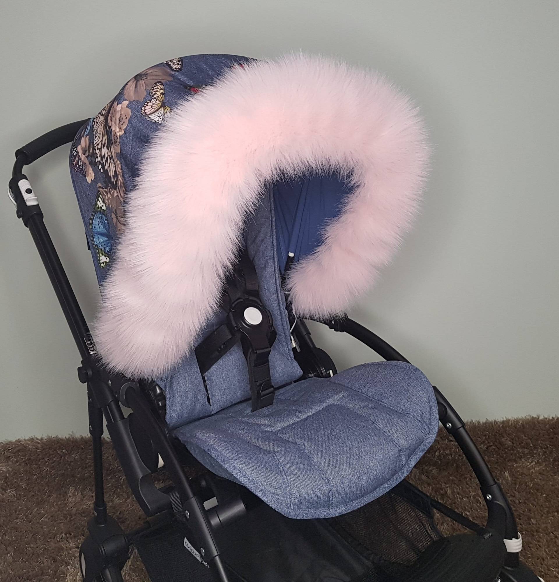 Luxus Kunstpelz Kinderwagen Haube Trim Baby Zubehör Buggy Pelze Für Bugaboo, Icandy, Stokke, Silver Cross von PramFursUK