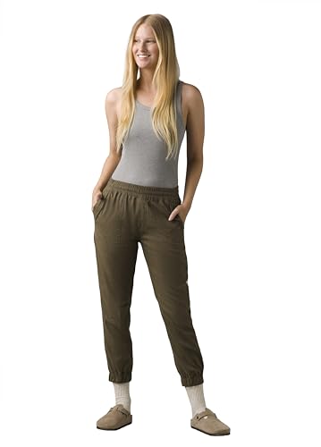 prAna Damen Mantra Jogger Hose, Schiefergrün, Large von Prana