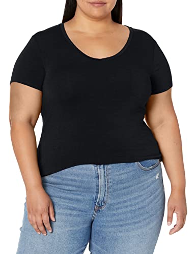 prAna Foundation ss Top mit V-Ausschnitt, Damen, Foundation Short Sleeve Vneck, schwarz, Small von Prana