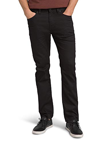 prAna Bridger Herrenjeans, leicht, konisch, strapazierfähig, Stretch, Slim Fit, Herren, Bridger Jean 32" Inseam, Black Out, 30W x 32L von Prana