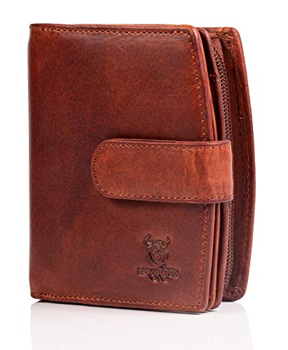 MATADOR Geldbörse Damen Mittelgroß Leder #Valencia mit edler Geschenkbox, Elegantes Portemonnaie Damen Mittelgroß mit RFID Blocker, Luxus Geldbörse Mittelgroß Viele Kartenfächer von MATADOR