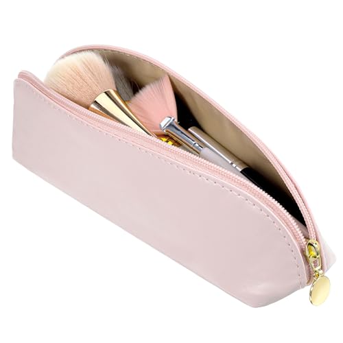 Make-up-Pinseltasche aus Leder mit Reißverschluss, tragbarer Reise-Kosmetik-Organizer, kompakte Kulturbeutel für die tägliche Arbeit Make-up-Pinseltasche aus Leder mit Reißverschluss, tragbarer Reise-Kosmetik-Organizer, kompakte Kulturbeutel für die tägliche Arbeit von Prasacco