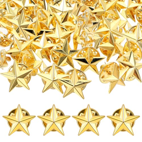 Prasacco 20 Stück Stern Abzeichen Anstecknadel, 1,5 cm Gold Pentagramm Brosche aus Legierung Stern Brosche zum Veteranentag Modische Ansteckernadel für Frauen, Männer Prasacco 20 Stück Stern Abzeichen Anstecknadel, 1,5 cm Gold Pentagramm Brosche aus Legierung Stern Brosche zum Veteranentag Modische Ansteckernadel für Frauen, Männer von Prasacco