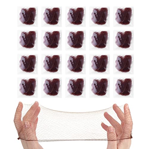 Prasacco Bun Netze, 20 Stück Individuelles Paket Unsichtbare Haar Netze 20 Zoll Wiederverwendbare Nylon Haar Netze für Buns Unsichtbare Elastische Rand Mesh für Ballett Bun Schlafende Frauen Braun von Prasacco