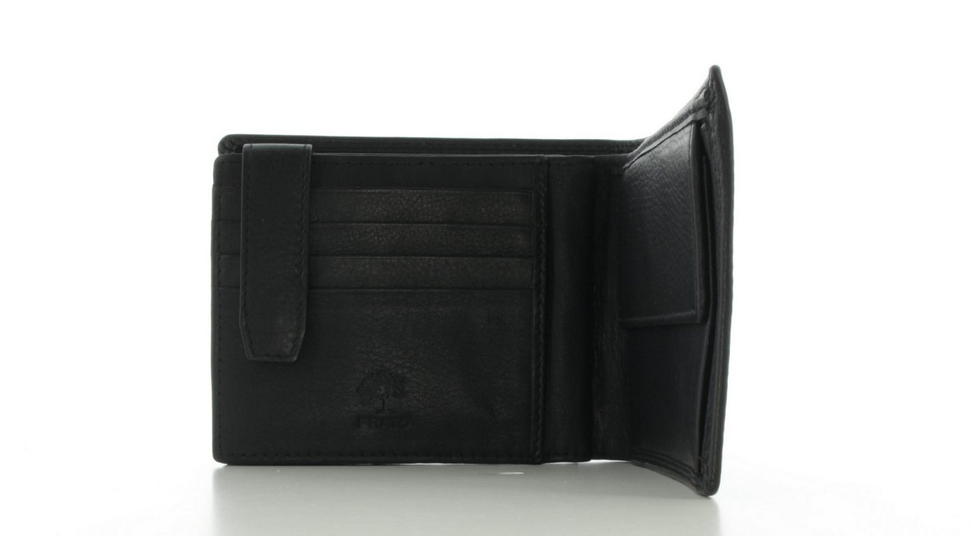 Prato Geldbörse Geldbörse Brieftasche Portemonnaie Leder (1 Stück, 1-tlg., B/H/T)ca. 12/10/2 cm), gute Aufteilung von Prato