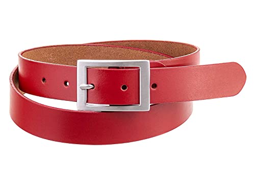 Prato Gürtel G26 Damen Gürtel Büffel Leder rot 95 cm von Prato