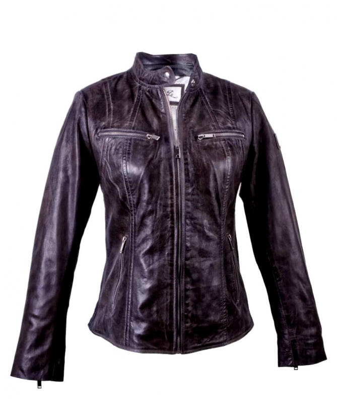 Prato - Prato Celine II Damenlederjacke Gr.40 Lamm-Nappa schwarz Schwarz von Prato