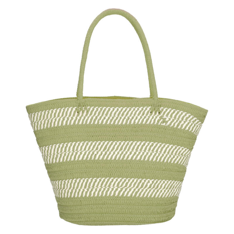 Prato - Prato Einkaufstasche geflochten khakigrün Grün von Prato