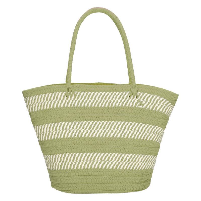 Prato - Prato Einkaufstasche geflochten khakigrün Grün von Prato