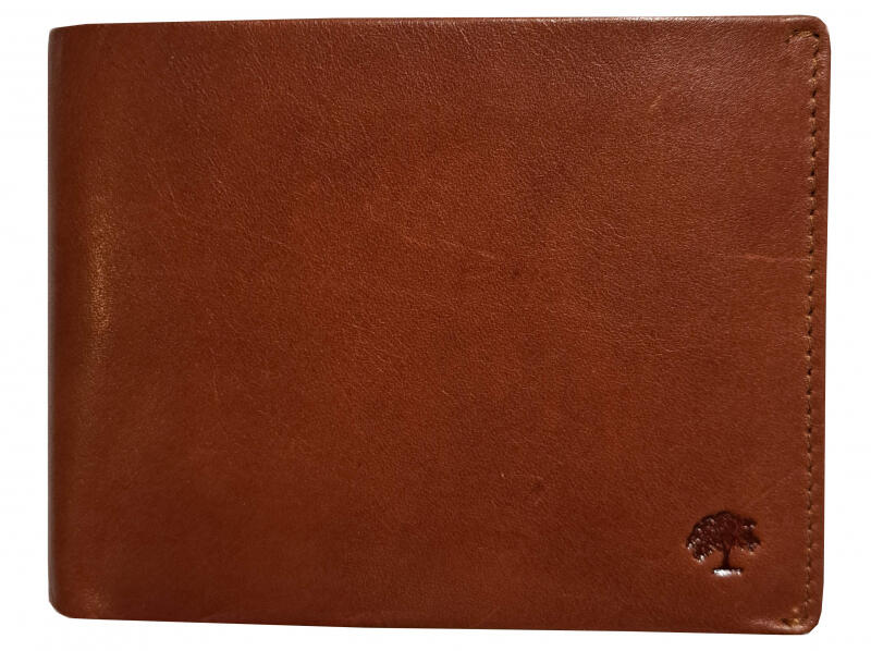 Prato - Prato Geldbörse Querformat RFID echt Leder braun Braun von Prato