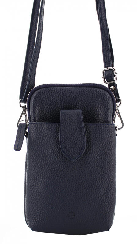 Prato - Prato LM Asif Handy Umhängetasche echt Leder dark blue Blau von Prato