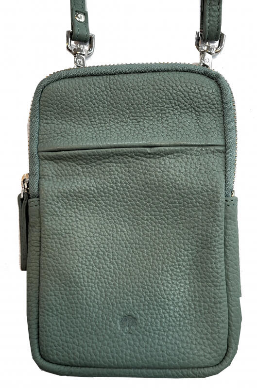 Prato - Prato LM Asif Handy Umhängetasche echt Leder light green Grün von Prato