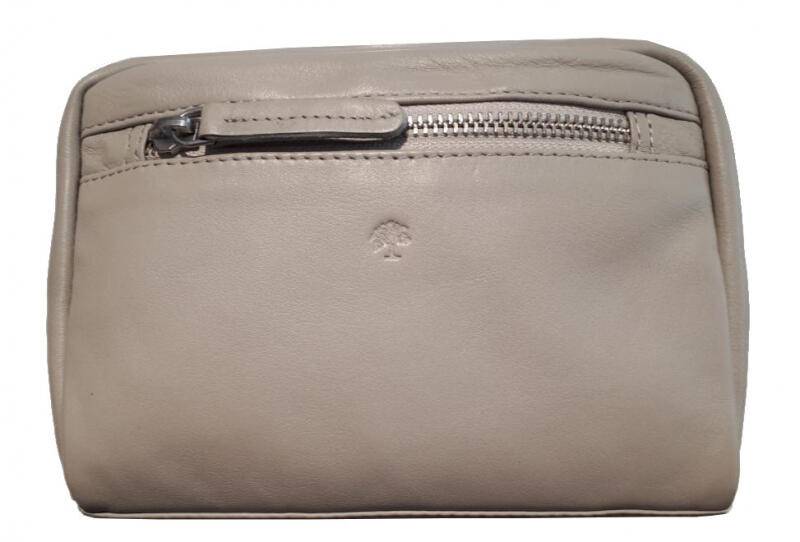Prato - Prato LM Asif Umhängetasche -Gürteltasche genarbtes Rindleder light grey Grau von Prato