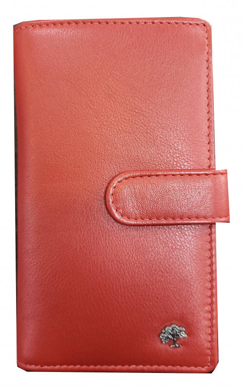 Prato - Prato LM Shahid Geldbörse mit RVrund RFID-Schutz echt Leder rot multi Rot von Prato