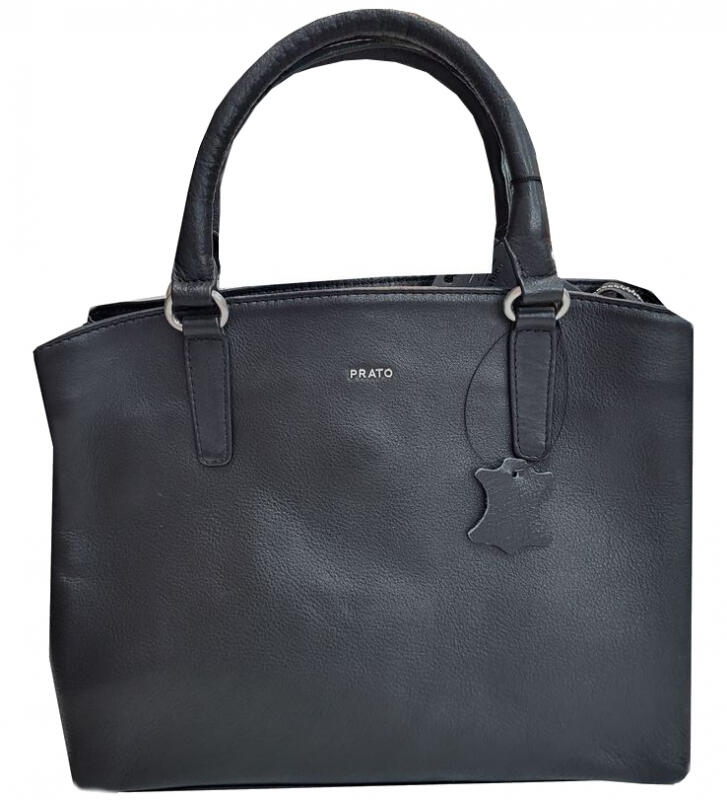 Prato - Prato LM Shahid Handtasche echt Rindleder black Schwarz von Prato