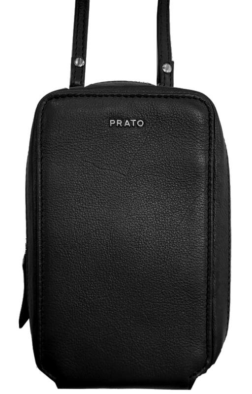 Prato - Prato LM Shahid Handy Umhängetasche echt Leder black Schwarz von Prato