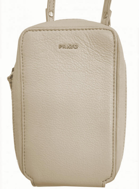 Prato - Prato LM Shahid Handy Umhängetasche echt Leder light beige Beige von Prato