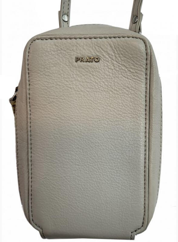 Prato - Prato LM Shahid Handy Umhängetasche echt Leder light grey Grau von Prato