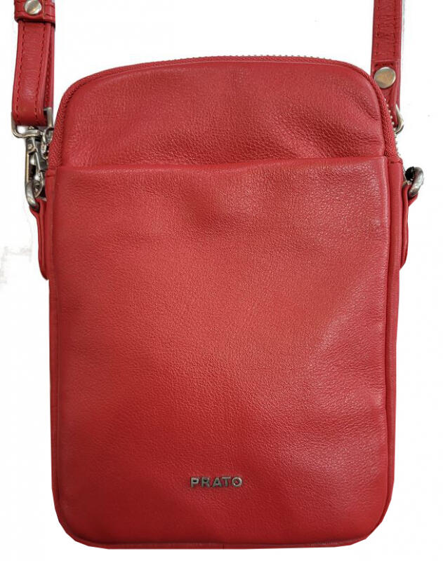 Prato - Prato LM Shahid Handy Umhängetasche echt Leder rot Rot von Prato