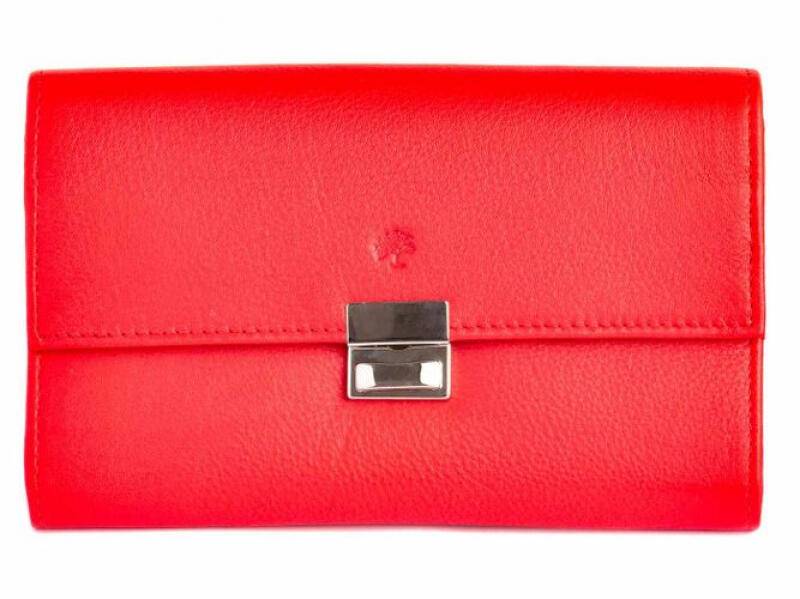 Prato - Prato LM Shahid Kellnerbörse mit RFID echt Rindleder rot Rot von Prato