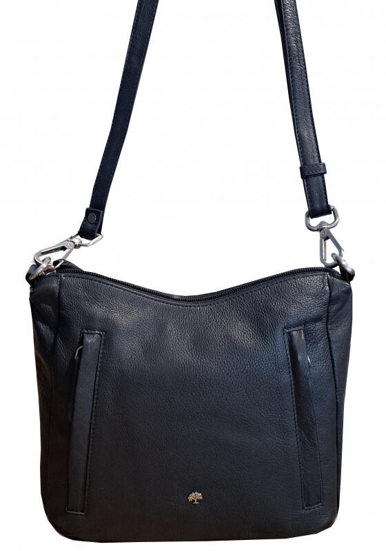 Prato - Prato LM Shahid RV-Umhängetasche echt Rindleder dark blue Blau von Prato