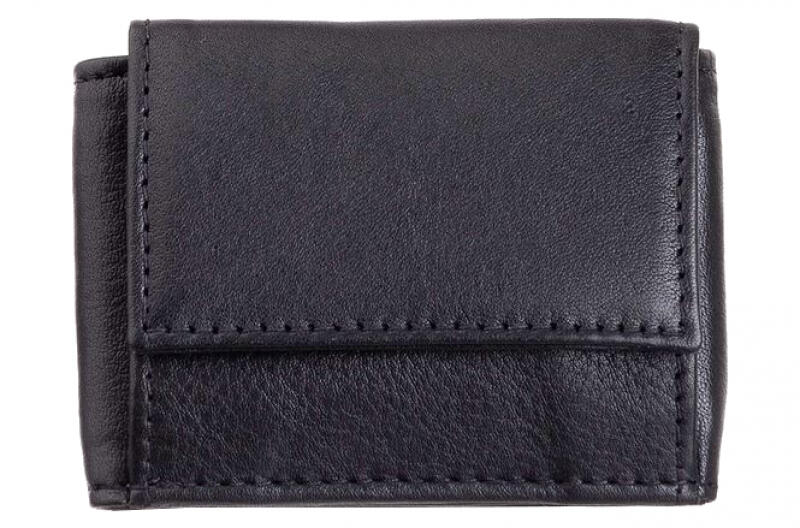 Prato - Prato LM Shahid Scheinbörse mit RFID echt Rindleder schwarz Schwarz von Prato