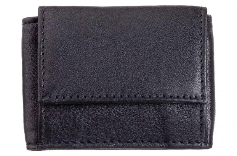 Prato - Prato LM Shahid Scheinbörse mit RFID echt Rindleder schwarz Schwarz von Prato