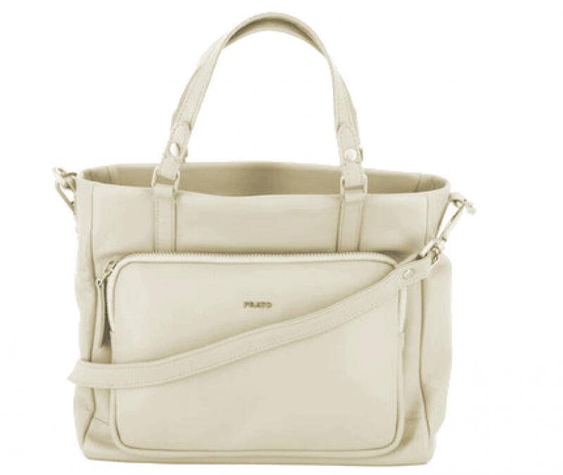 Prato - Prato LM Shahid Umhängetasche echt Leder light beige Beige von Prato