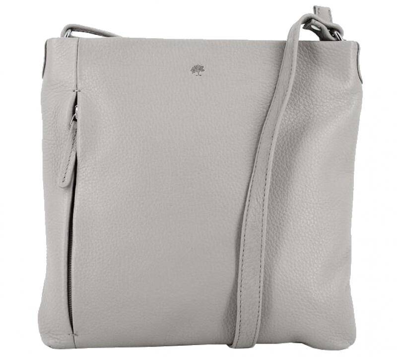 Prato - Prato LM Shahid Umhängetasche echt Leder light grey Grau von Prato