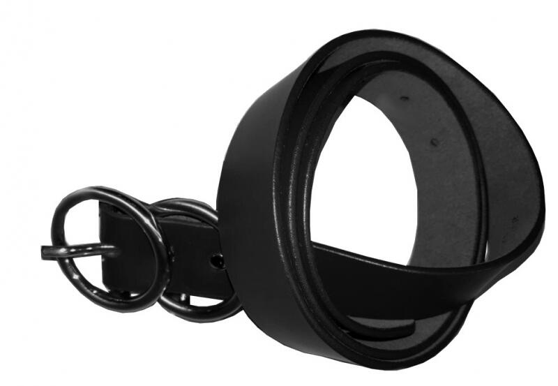 Prato - Prato LM Vishal Damengürtel 105cm echt Leder shiny black Schwarz von Prato