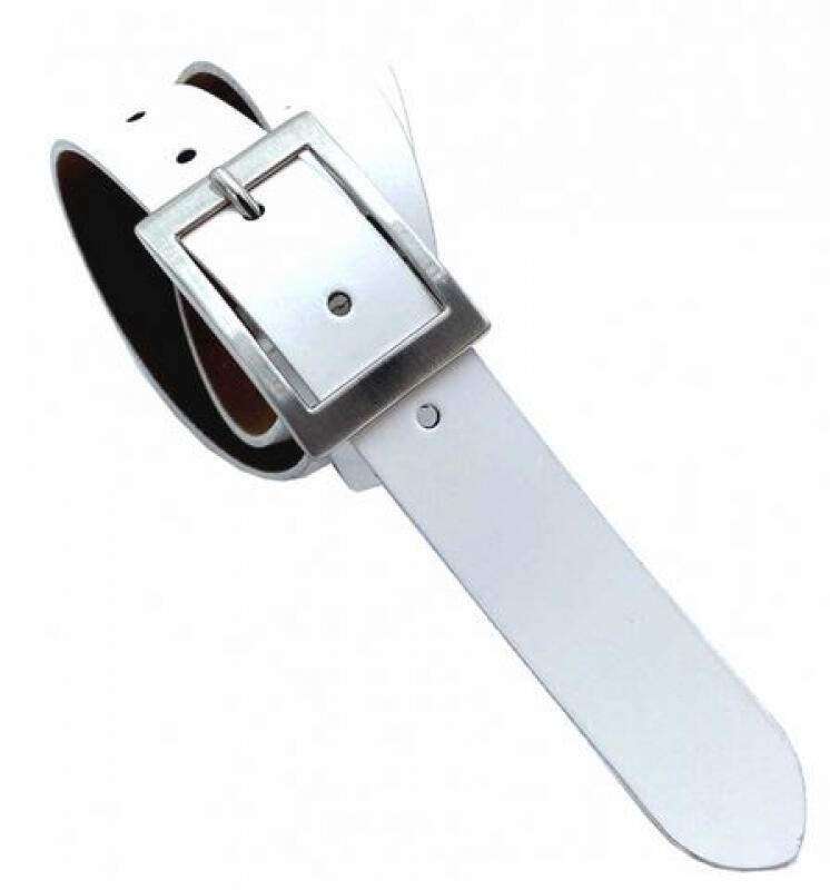 Prato - Prato LM Vishal Damengürtel 110cm echt Leder white Weiß von Prato